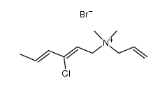 allyl-(3-chloro-hexa-2,4-dienyl)-dimethyl-ammonium, bromide Structure