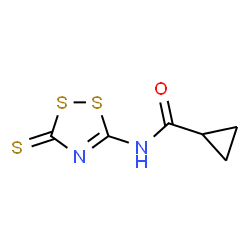 N-(3-Thioxo-3H-1,2,4-dithiazol-5-yl)cyclopropanecarboxamide结构式