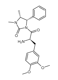 (2R,4'R,5'S)-2-amino-3-(3,4-dimethoxyphenyl)-1-(3',5'-dimethyl-2'-oxo-4'-phenyl-1'-imidazolydinyl)propan-1-one Structure