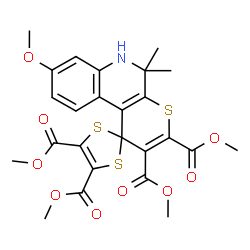 Tetramethyl 8'-methoxy-5',5'-dimethyl-5',6'-dihydrospiro[1,3-dithiole-2,1'-thiopyrano[2,3-c]quinoline]-2',3',4,5-tetracarboxylate picture