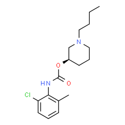 N-(2-Chloro-6-methylphenyl)carbamic acid [3R,(+)]-1-butyl-3-piperidinyl ester结构式