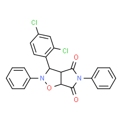 3-(2,4-dichlorophenyl)-2,5-diphenyltetrahydro-4H-pyrrolo[3,4-d]isoxazole-4,6(5H)-dione structure
