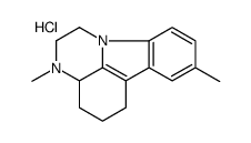 2,3,3a,4,5,6-Hexahydro-3,8-dimethyl-1H-pyrazino(3,2,1-jk)carbazole hydrochloride Structure