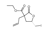 2-Allyl-5-iod-4-pentanolid-2-carbonsaeure-ethylester结构式