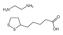 5-(dithiolan-3-yl)pentanoic acid,ethane-1,2-diamine Structure