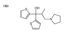 2-methyl-3-pyrrolidin-1-yl-1,1-dithiophen-2-ylpropan-1-ol,hydrobromide Structure