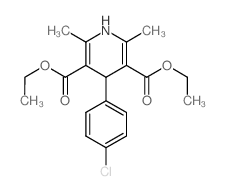 diethyl 4-(4-chlorophenyl)-2,6-dimethyl-1,4-dihydropyridine-3,5-dicarboxylate Structure