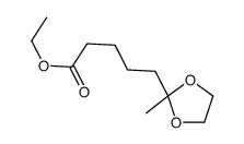 5-(2-Methyl-1,3-dioxolan-2-yl)valeric acid ethyl ester结构式