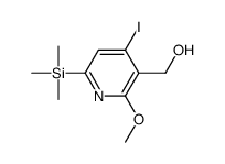 (4-iodo-2-methoxy-6-trimethylsilylpyridin-3-yl)methanol结构式
