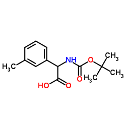 tert-Butoxycarbonylamino-m-tolyl-acetic acid结构式