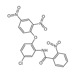 2-nitro-benzoic acid-[5-chloro-2-(2,4-dinitro-phenoxy)-anilide]结构式