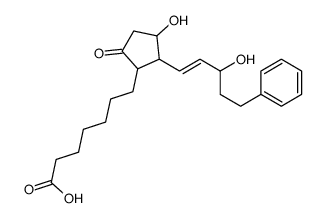 7-[3-hydroxy-2-[(E)-3-hydroxy-5-phenylpent-1-enyl]-5-oxocyclopentyl]heptanoic acid Structure