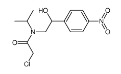 2-chloro-N-[2-hydroxy-2-(4-nitro-phenyl)-ethyl]-N-isopropyl-acetamide结构式