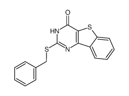 2-(benzylthio)benzo[4,5]thieno[3,2-d]pyrimidin-4(3H)-one Structure