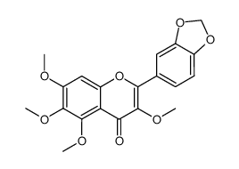 3,5,6,7-Tetramethoxy-3',4'-methylenedioxyflavone Structure