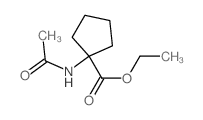 Cyclopentanecarboxylicacid, 1-(acetylamino)-, ethyl ester结构式