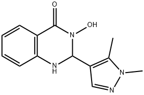 2-(1,5-dimethyl-1H-pyrazol-4-yl)-3-hydroxy-2,3-dihydroquinazolin-4(1H)-one Structure