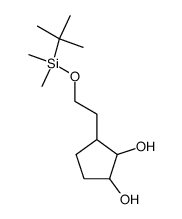 3-(2-((tert-butyldimethylsilyl)oxy)ethyl)cyclopentane-1,2-diol结构式