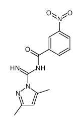N-((3,5-dimethyl-1H-pyrazol-1-yl)(imino)methyl)-3-nitrobenzamide结构式