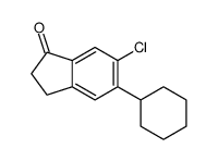 6-chloro-5-cyclohexyl-2,3-dihydroinden-1-one结构式