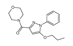 morpholin-4-yl-(1-phenyl-5-propoxypyrazol-3-yl)methanone结构式