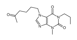 3-Methyl-7-(5-oxohexyl)-1-propylxanthine structure