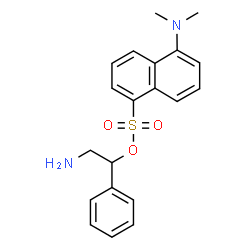 5-(Dimethylamino)-1-naphthalenesulfonic acid 2-amino-1-phenylethyl ester structure