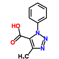 4-Methyl-1-phenyl-1H-1,2,3-triazole-5-carboxylic acid结构式