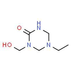 1,3,5-Triazin-2(1H)-one,5-ethyltetrahydro-1-(hydroxymethyl)-(9CI) structure