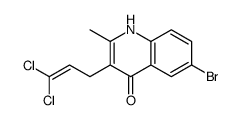 6-bromo-3-(3,3-dichloroprop-2-enyl)-2-methyl-1H-quinolin-4-one结构式