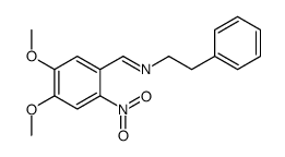 1-(4,5-dimethoxy-2-nitrophenyl)-N-(2-phenylethyl)methanimine结构式