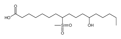 12-hydroxy-8-methylsulfonylheptadecanoic acid结构式