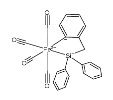 1,1,1,1-tetracarbonyl-2,2-diphenyl-2-sila-1-ferraindane Structure