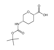 2,6-Anhydro-3,4,5-trideoxy-5-[[(1,1-dimethylethoxy)carbonyl]amino]-D-threo-hexonic Acid structure