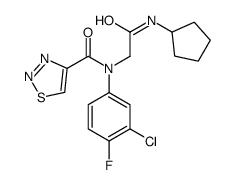 1,2,3-Thiadiazole-4-carboxamide,N-(3-chloro-4-fluorophenyl)-N-[2-(cyclopentylamino)-2-oxoethyl]-(9CI) picture