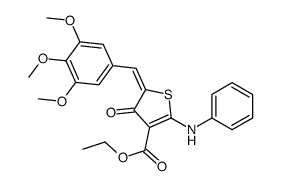 ethyl (5Z)-2-anilino-4-oxo-5-[(3,4,5-trimethoxyphenyl)methylidene]thiophene-3-carboxylate Structure