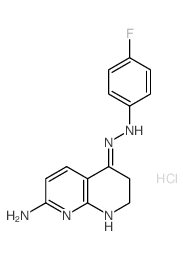 5-[2-(4-fluorophenyl)hydrazinyl]-6,7-dihydro-1,8-naphthyridin-2-amine structure