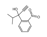4-Methyl-3-(2-nitro-phenyl)-pent-1-yn-3-ol结构式