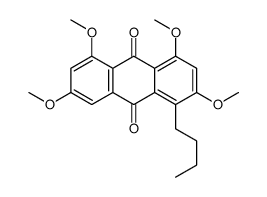 1-butyl-2,4,5,7-tetramethoxyanthracene-9,10-dione Structure