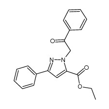 ethyl 1-(2-oxo-2-phenylethyl)-3-phenyl-1H-pyrazole-5-carboxylate结构式