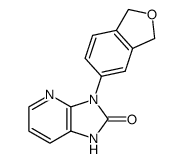 3-(1,3-dihydro-isobenzofuran-5-yl)-1,3-dihydro-imidazo[4,5-b]pyridin-2-one结构式