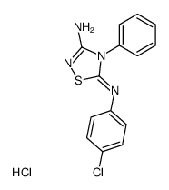 3-amino-5-(4-chloro-anilino)-4-phenyl-[1,2,4]thiadiazolium, chloride Structure