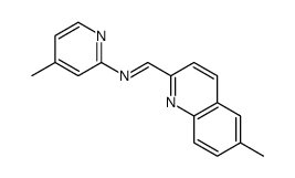 N-(4-methylpyridin-2-yl)-1-(6-methylquinolin-2-yl)methanimine结构式