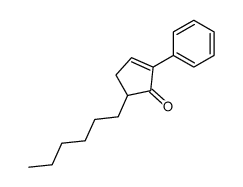 5-hexyl-2-phenylcyclopent-2-en-1-one结构式