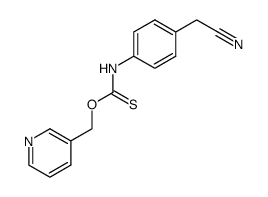 (4-Cyanomethyl-phenyl)-thiocarbamic acid O-pyridin-3-ylmethyl ester Structure