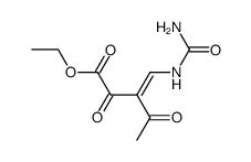 3-acetyl-2-oxo-4-ureido-but-3-enoic acid ethyl ester Structure