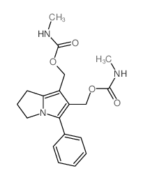 [2-(methylcarbamoyloxymethyl)-3-phenyl-6,7-dihydro-5H-pyrrolizin-1-yl]methyl N-methylcarbamate Structure