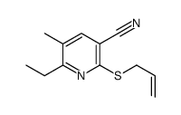 3-Pyridinecarbonitrile,6-ethyl-5-methyl-2-(2-propenylthio)-(9CI)结构式