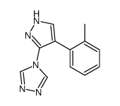 4-[4-(2-methylphenyl)-1H-pyrazol-5-yl]-1,2,4-triazole结构式