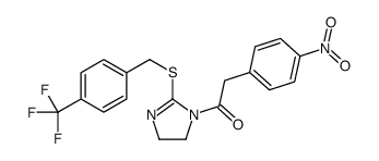 2-(4-nitrophenyl)-1-[2-[[4-(trifluoromethyl)phenyl]methylsulfanyl]-4,5-dihydroimidazol-1-yl]ethanone Structure